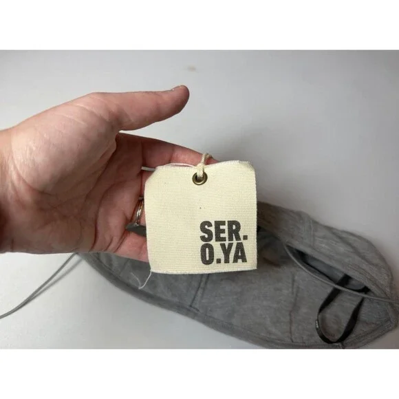 SER.O.YA Viv Gray Corset Bustier Crop Top Small Spaghetti Strap NWT - Picture 4 of 12